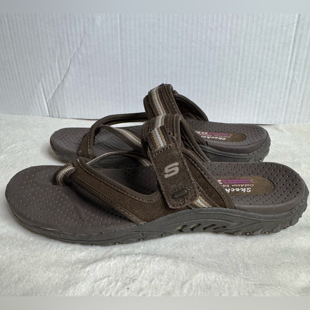 Skechers Dark Brown Strappy Sandals